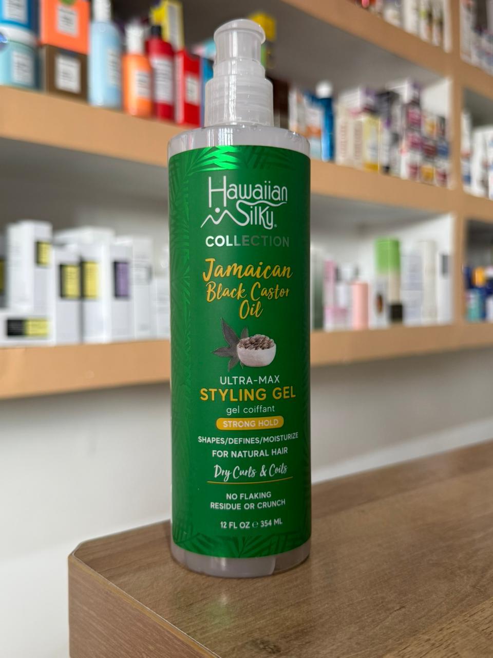 Hawaiian Silky Jamaican Black Castor Oil Ultra Max Styling Gel 12oz – Strong Hold, Non-Flaking Hair Gel for Natural Hair, Curls & Edges