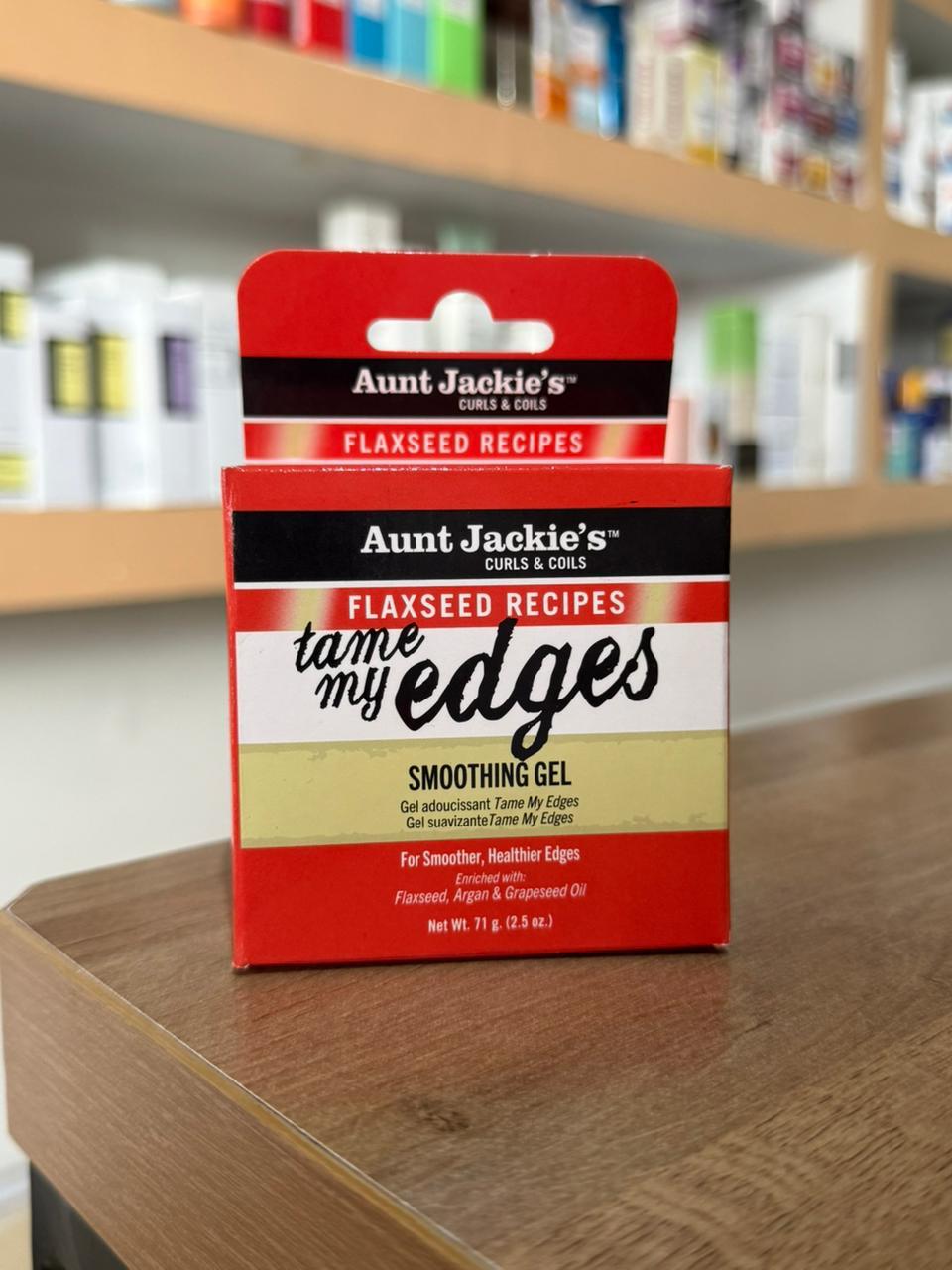 Aunt Jackie’s Tame My Edges Smoothing Gel – Strong Hold Edge Control for Sleek Edges & Baby Hairs Styling Gel for Natural Hair Care, Frizz Control & Smooth Finish