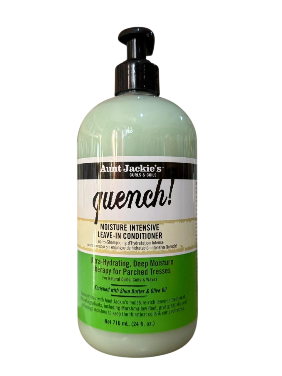 Aunt Jackie’s Curls & Coils Quench Moisture Intensive Leave-In Conditioner – Hydrating Hair Treatment for Dry, Frizzy Hair