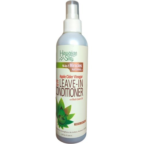 Hawaiian Silky 14-in-1 Miracles Apple Cider Vinegar Leave-In Conditioner – Anti-Frizz, Strengthening Hair Treatment, Moisturizing & Detangling Spray