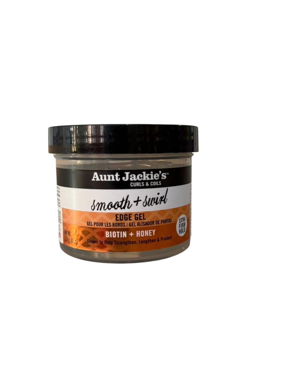 Aunt Jackie’s Curls & Coils Smooth + Swirl Edge Gel for Strong Hold, Sleek Edges & Frizz Control – Natural Hair Styling Gel