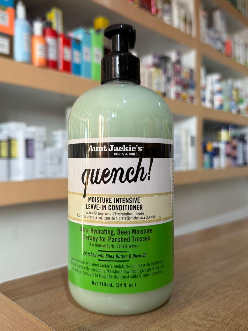 Aunt Jackie’s Curls & Coils Quench Moisture Intensive Leave-In Conditioner – Hydrating Hair Treatment for Dry, Frizzy Hair