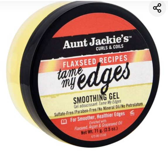 Aunt Jackie’s Tame My Edges Smoothing Gel – Strong Hold Edge Control for Sleek Edges & Baby Hairs Styling Gel for Natural Hair Care, Frizz Control & Smooth Finish