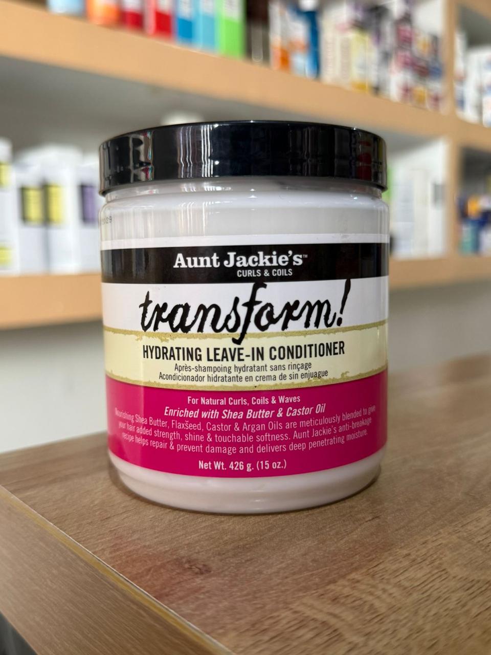 Aunt Jackie's Curls & Coils Transform! Hydrating Leave-In Conditioner – Moisturizes, Softens & Defines Natural Curls