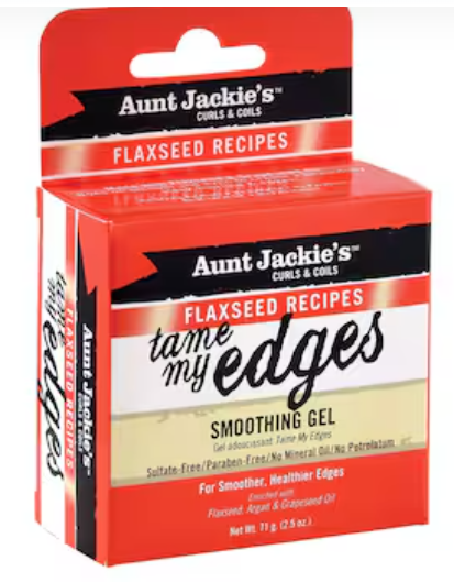 Aunt Jackie’s Tame My Edges Smoothing Gel – Strong Hold Edge Control for Sleek Edges & Baby Hairs Styling Gel for Natural Hair Care, Frizz Control & Smooth Finish