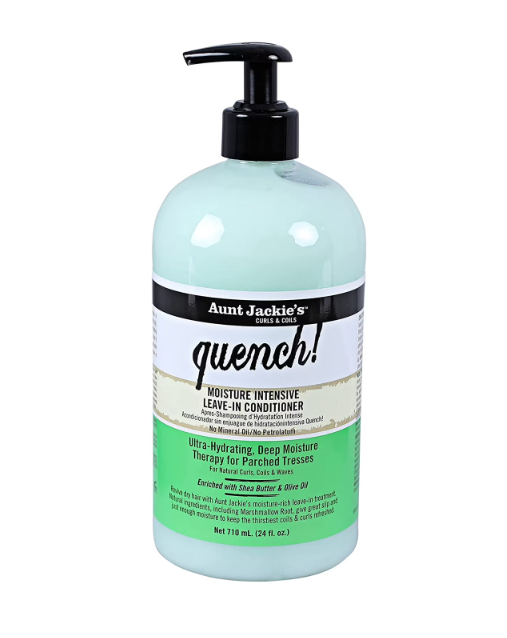 Aunt Jackie’s Curls & Coils Quench Moisture Intensive Leave-In Conditioner – Hydrating Hair Treatment for Dry, Frizzy Hair