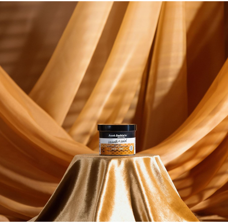 Aunt Jackie’s Curls & Coils Smooth + Swirl Edge Gel for Strong Hold, Sleek Edges & Frizz Control – Natural Hair Styling Gel