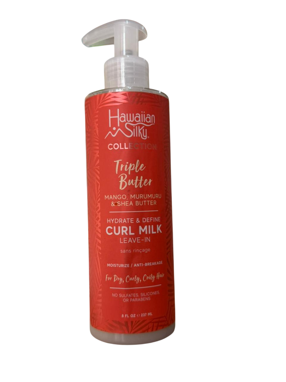 Hawaiian Silky Triple Butter Curl Milk Leave-In Conditioner 8oz | Hydrate & Define Curls, Anti-Frizz Hair Moisturizer