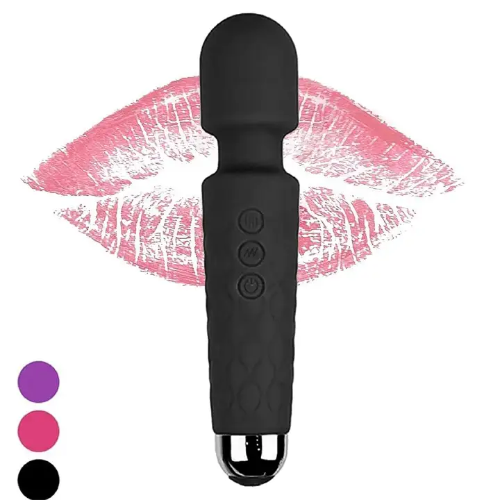 Deep Tissue Portable Soft Mini Personal Messager Wand Travel Size Silicone Massage Pleasure Handheld with 20 Vibrating Patterns Eight Speeds Body Massager Cordless Rechargeable