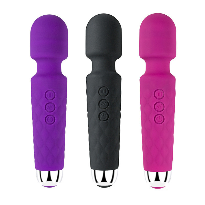Deep Tissue Portable Soft Mini Personal Messager Wand Travel Size Silicone Massage Pleasure Handheld with 20 Vibrating Patterns Eight Speeds Body Massager Cordless Rechargeable