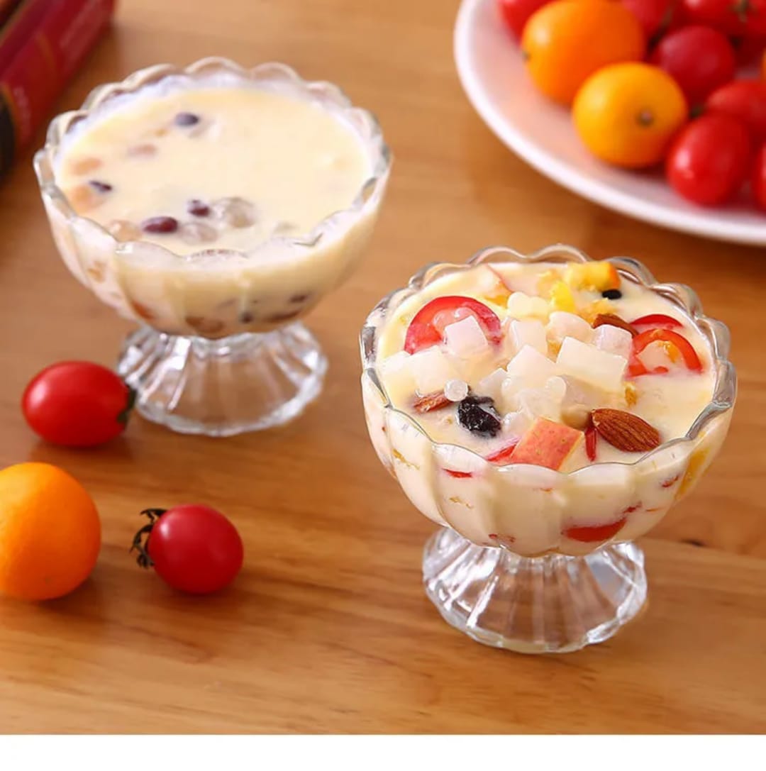 NEW ARRIVAL – ELEGANT ICE CREAM & DESSERT GLASS BOWL ✨🍨❗️SERVE YOUR DESSERTS IN STYLE 💎Premium Transparent Glass Dessert Bowl Perfect for Ice Cream, Fruit Salad, Yogurt, Pudding, Snacks