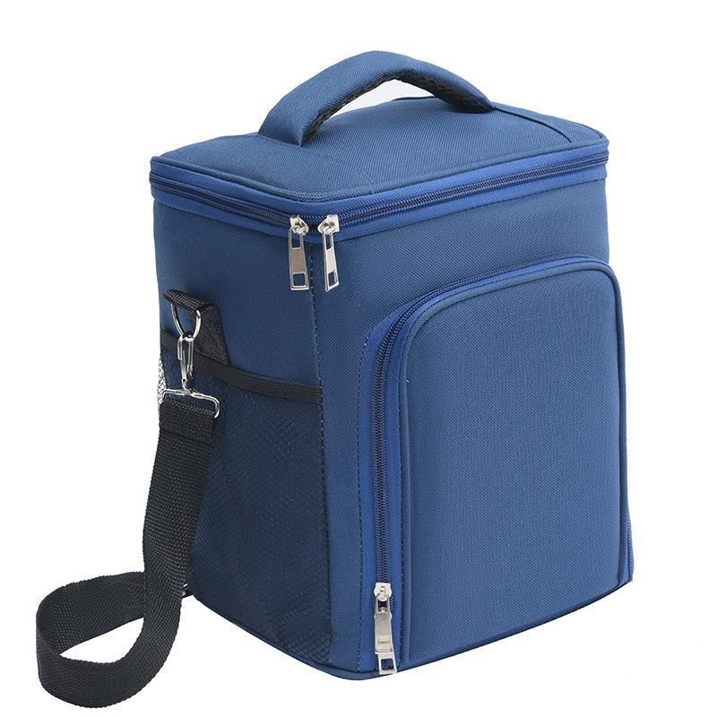 Premium 2 compartment Insulated Lunch Bag with Large Capacity / Multi-functional Crossbody Cooler bag for Office, Work, Camping, and Picnic