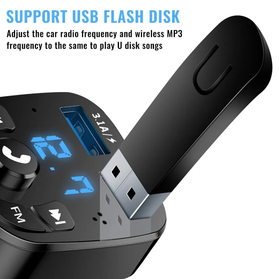 NEW ARRIVAL – SMART CAR ACCESSORY 🔥Car Charger FM Transmitter MP3 Player 🎶 Hands-Free Calling | Fast Charging | Wireless Music Streaming