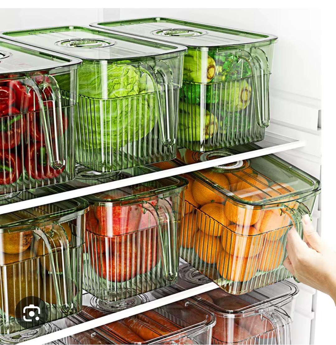 🔥 NEW ARRIVAL – SMART 3L FRIDGE STORAGE CONTAINERS 🔥❗️✨ KEEP YOUR FOOD FRESH & YOUR FRIDGE ORGANIZED ✨Premium Eco-Friendly Refrigerator Storage Box with Built-In Draining Board