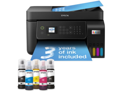 {With inks} Brand New Epson Office Printer | Epson L6290 ECOTANK Printer Black in Color, Print, Scan, Copy and Wireless| All in one Office Printer | Portable and Easy to Install and Print
