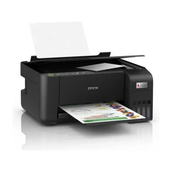 {With inks} Brand New Epson Office Printer | Epson L3210 ECOTANK Printer Black in Color, Print, Scan, Copy and Wireless| All in one Office Printer | Portable and Easy to Install and Print