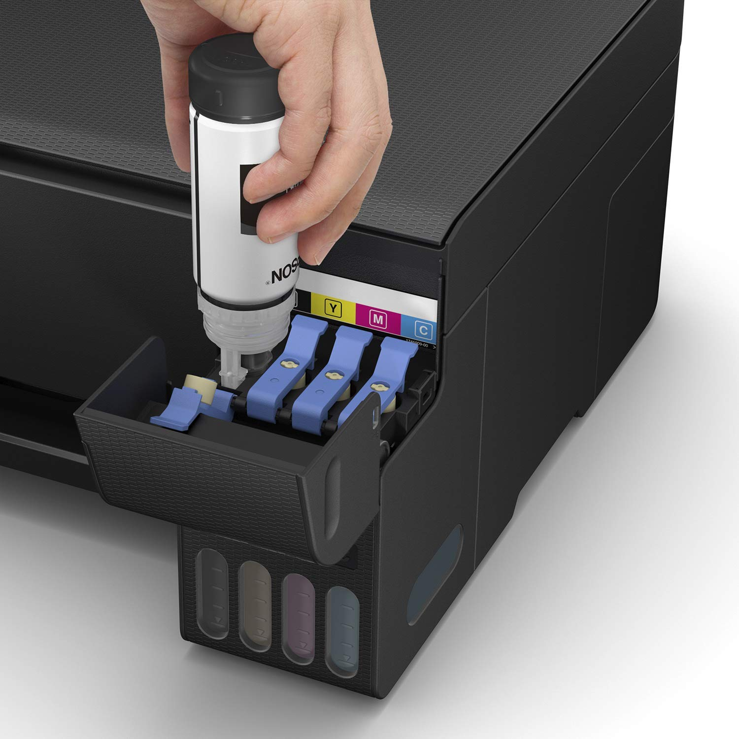 {With inks} Brand New Epson Office Printer | Epson L3210 ECOTANK Printer Black in Color, Print, Scan, Copy and Wireless| All in one Office Printer | Portable and Easy to Install and Print