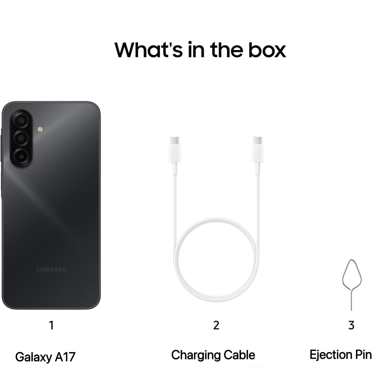 Brand New Samsung Galaxy A17 128GB+4GB 6.7" Super AMOLED Display Mediatek Helio G99 50MP Triple Camera IP54 Waterproof 5000mAh 25W Android 15 Type-C AI Smart Phones Samsung A17 phone