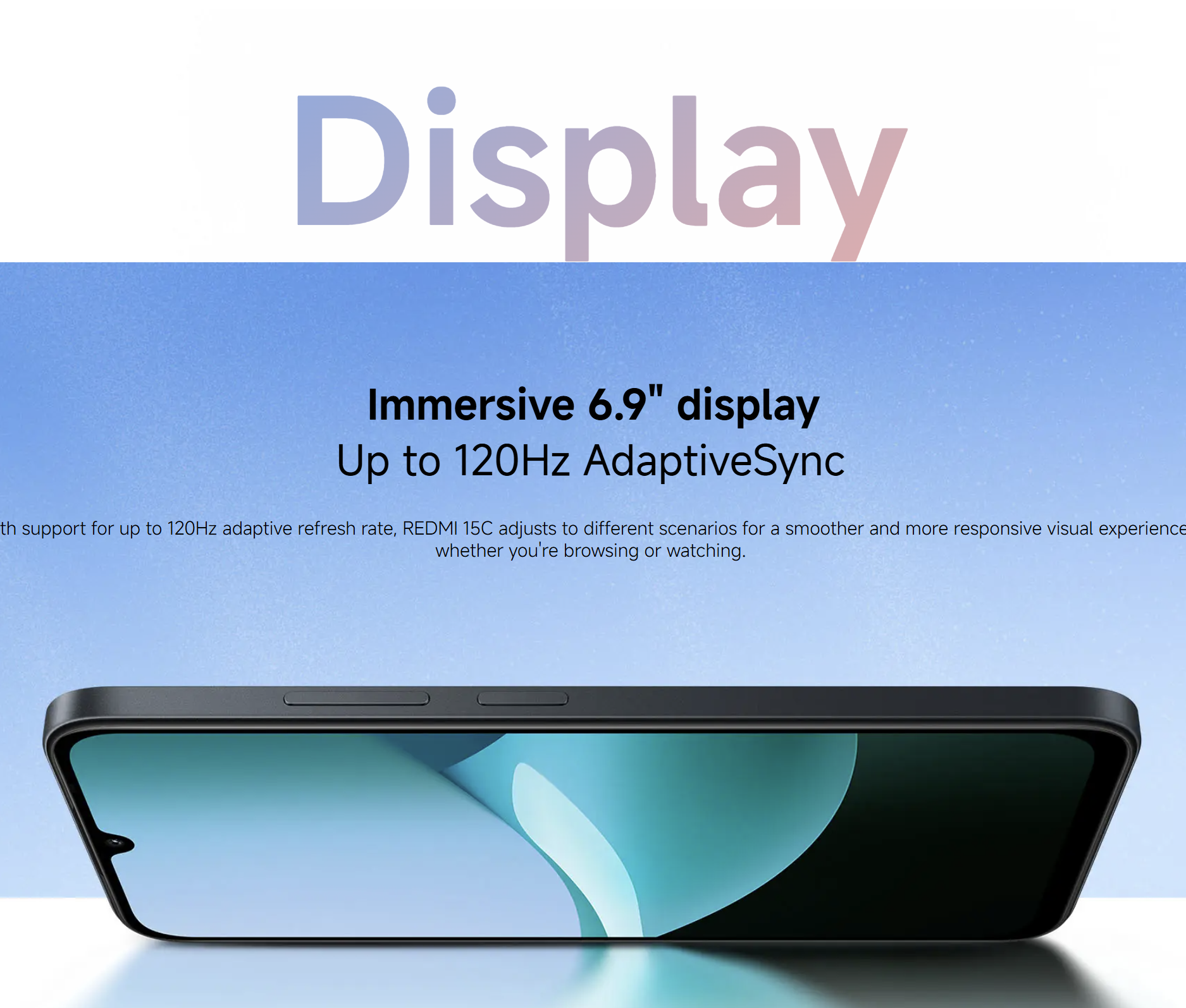 Brand New Redmi 15C 128GB + 8(4+4)GB 6.9'' 120Hz Immersive Display 6000mAh 33W 50MP Main +8MP Front Cam Fast Charger Xiaomi Hyper OS Side Fingerprint Smartphone smart phones