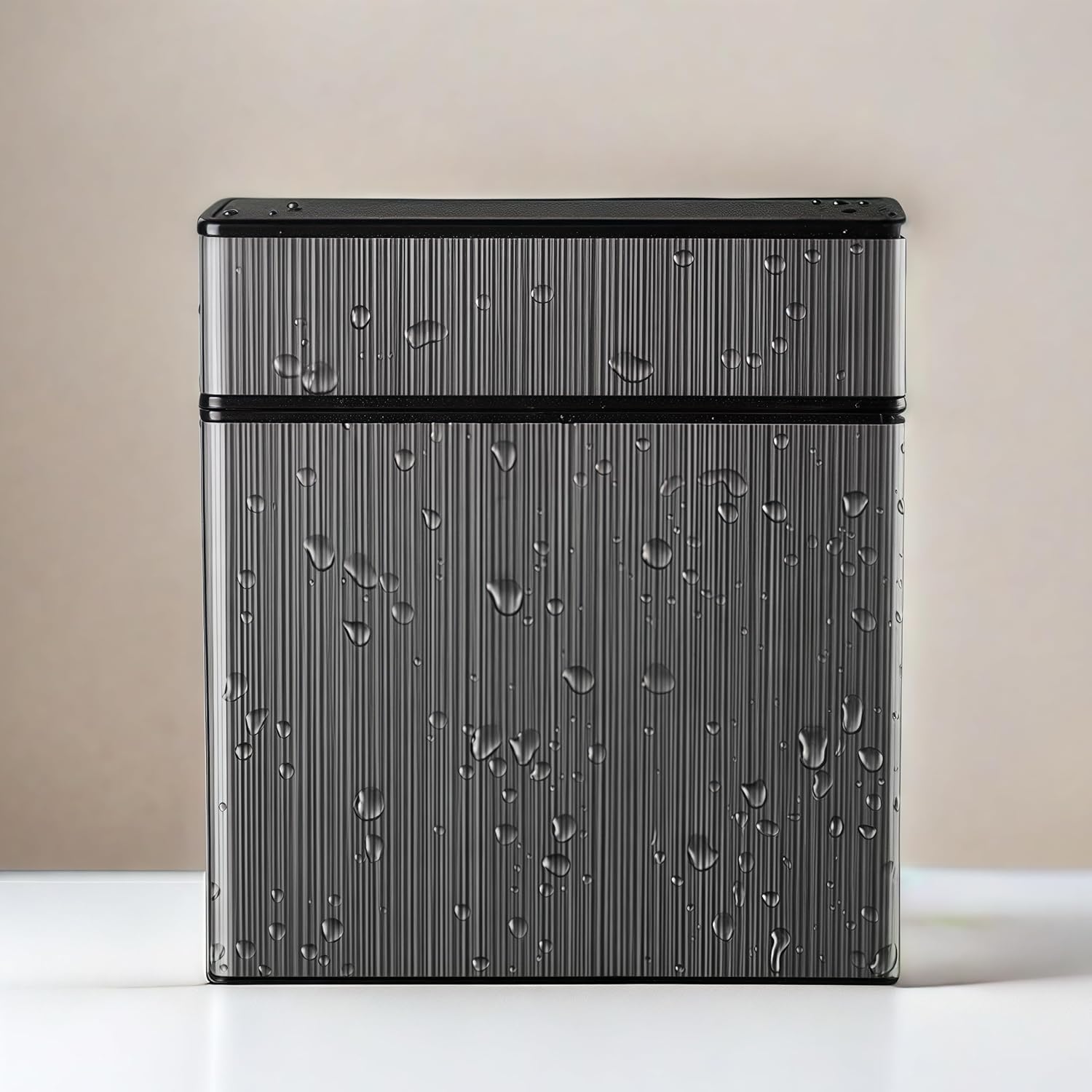 Large Metal Cigarette Case, Stainless Steel Cigarette Case, Cigarette Box for 40 Cigarettes
