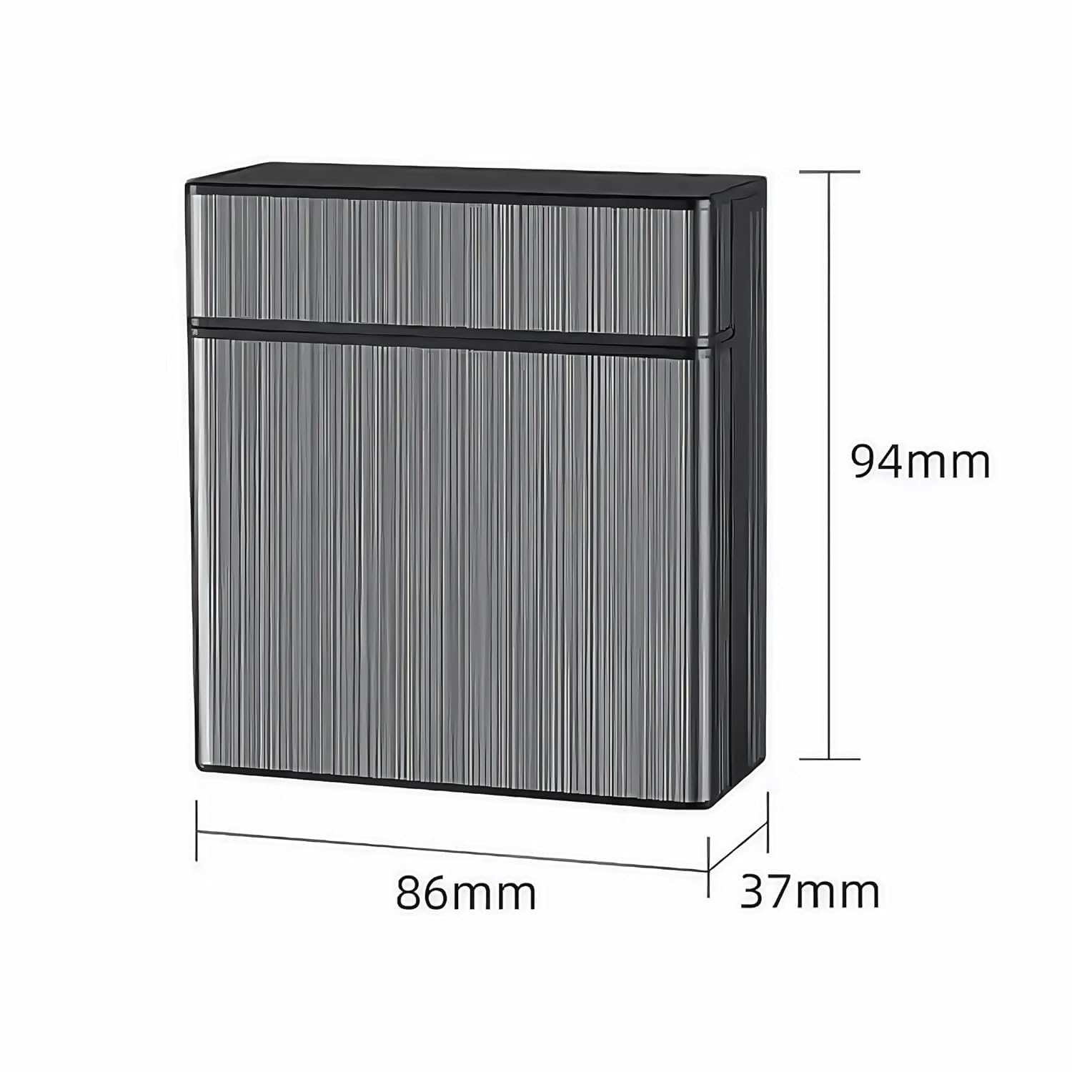 Large Metal Cigarette Case, Stainless Steel Cigarette Case, Cigarette Box for 40 Cigarettes