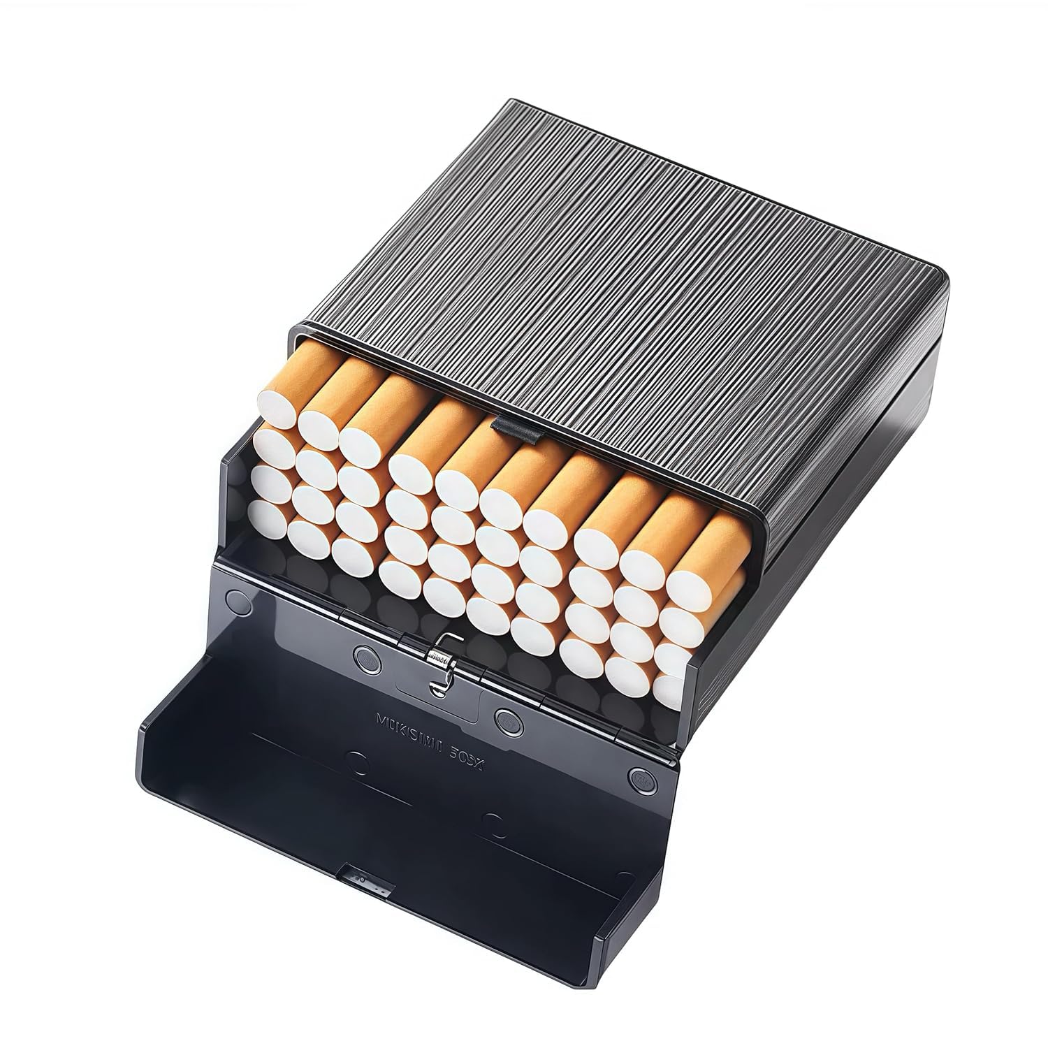 Large Metal Cigarette Case, Stainless Steel Cigarette Case, Cigarette Box for 40 Cigarettes