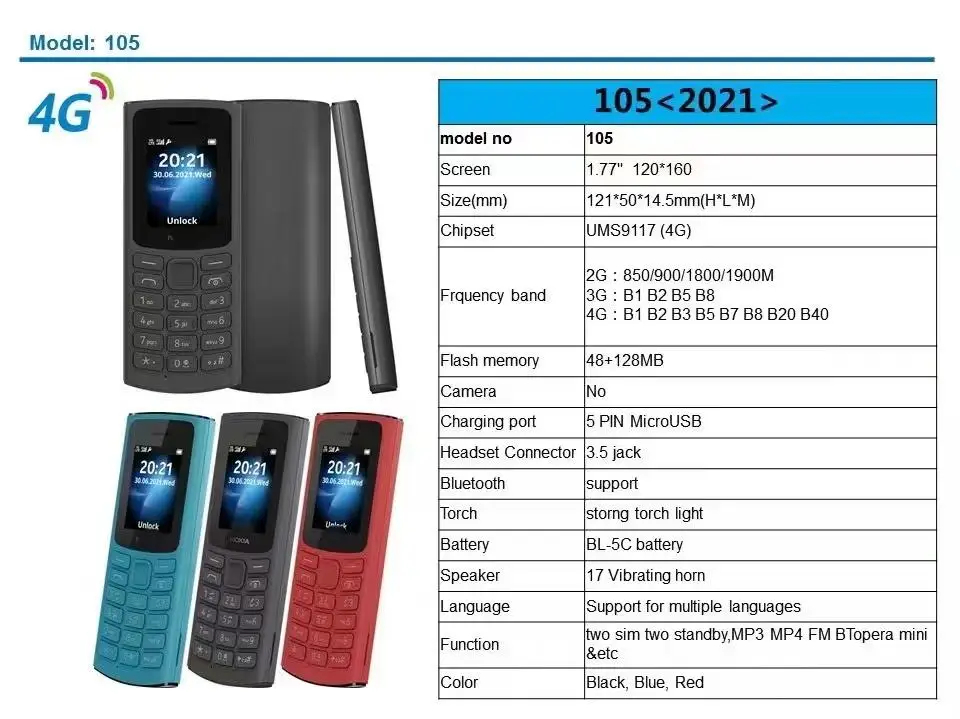 AFFORDABLE NEW NOKIA 105 HDMLATEST MODEL FEATURE PHONE ORIGINAL NOKIA KABAMBE/KATULULU/MULIKA MWIZI PHONE