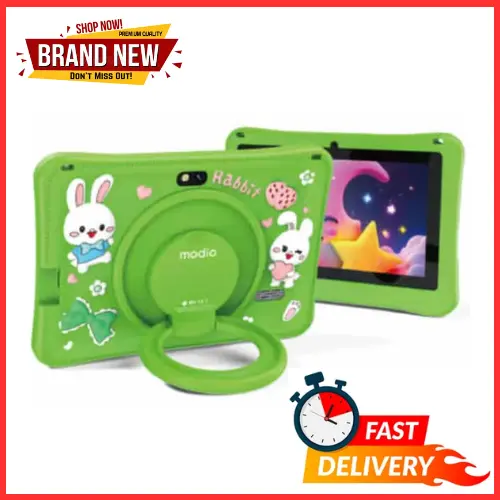 [NEW ARRIVAL] Modio M68 Kid's Tablet - 7" IPS LCD Screen, 6GB RAM+128GB ROM, 3000mAh Battery, 8MP Main & 5MP Selfie Cameras, WiFi, Parental Control, Preloaded Learning Apps, Proof Case - Tablets