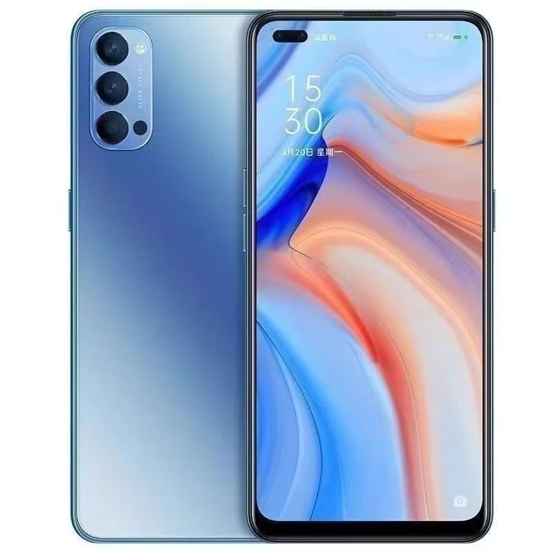 RefurbishedOPPO reno4 5G mobile phone 6.4-inch AMOLED display, 48-megapixel triple camera, 4020mAh battery Preceding: 32-megapixel + 2-megapixel dual camera system Unlock method: Facial recognition