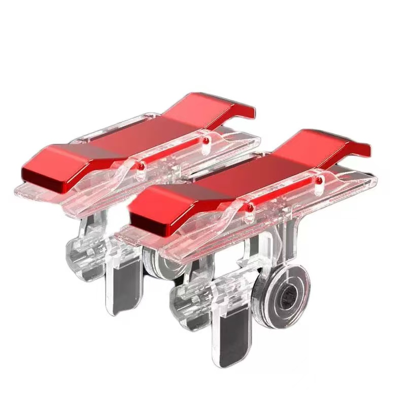 Mobile Game Triggers for iPhone/Android, Shooting Sensitive Controllers, Joystick Aiming & Shooting Triggers, for PUBG, COD, Fortnite, Zero Lag, 6 Finger Gamepads - High Sensitivity.