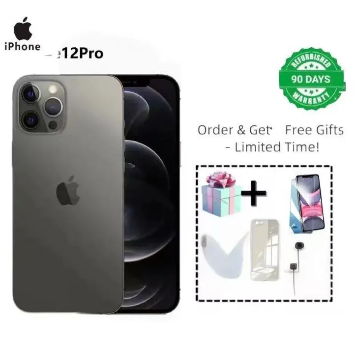 Refurbished Apple Iphone 12 pro 512gb +6G Smartphone Face ID   6.1 Inch+ 5G network iphone12 Pro With facial recognition capabilities