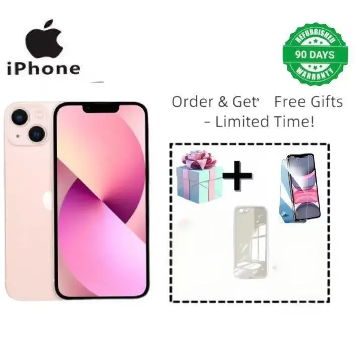 Refurbished Phone Apple iPhone 13 5G 6.1-inch 12MP+12MP Face ID apple smartphone With facial recognition capabilities 6.1-inch OLED-screen smartphone equipped with the A15 Bionic chip and a dual-camer