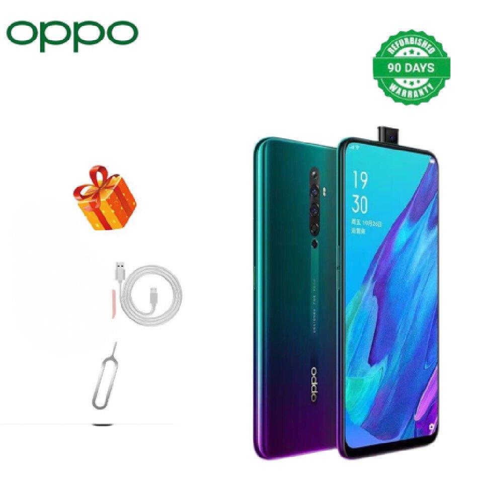 Refurbished OPPO Reno 2Z Smart Phone 256GB 128GB 6.5" without Fingerprint unlock phone Dual SIM 4G phone Refurbished Phone SmartPhones Mobile Phones 128GB phone 4G Phone oppp phone