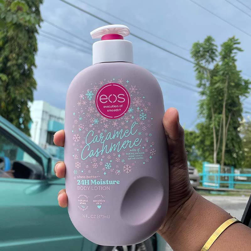 Eos Shea Better Caramel Cashmere Body Lotion 473ml 24 Hour Moisture Shea Butter Lotion With 7 Nourishing Oils Lightweight Non Greasy Hydrating Soft Smooth Skin Warm Caramel Vanilla Scent