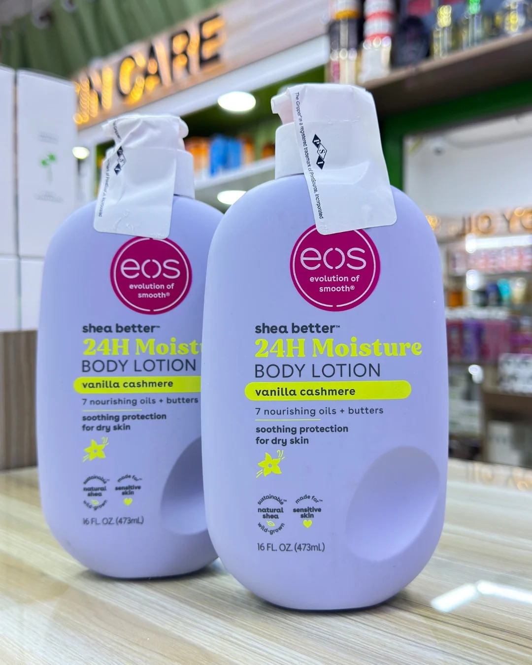 2 Packs EOS Body Care Set Sparkling Amber Body Lotion Raspberry Shea Butter Body Wash Moisturizing Hydrating Skin Care Combo Long Lasting Fragrance Smooth Soft Skin Daily Use for Women Men