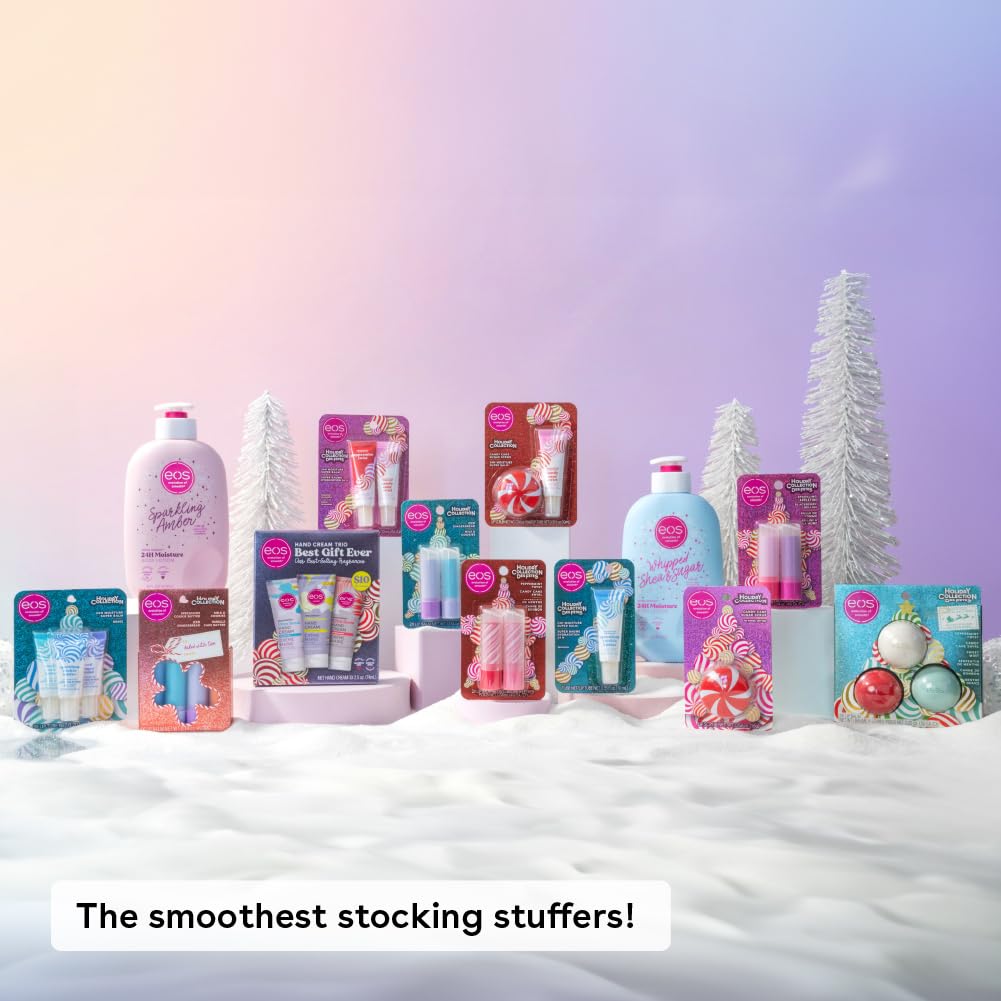 EOS Sparkling Amber Body Lotion Moisturizing Shea Butter Skin Care Hydrating Body Cream Long Lasting Fragrance Smooth Dry Skin Repair Lightweight Fast Absorbing for Women Men Daily Use