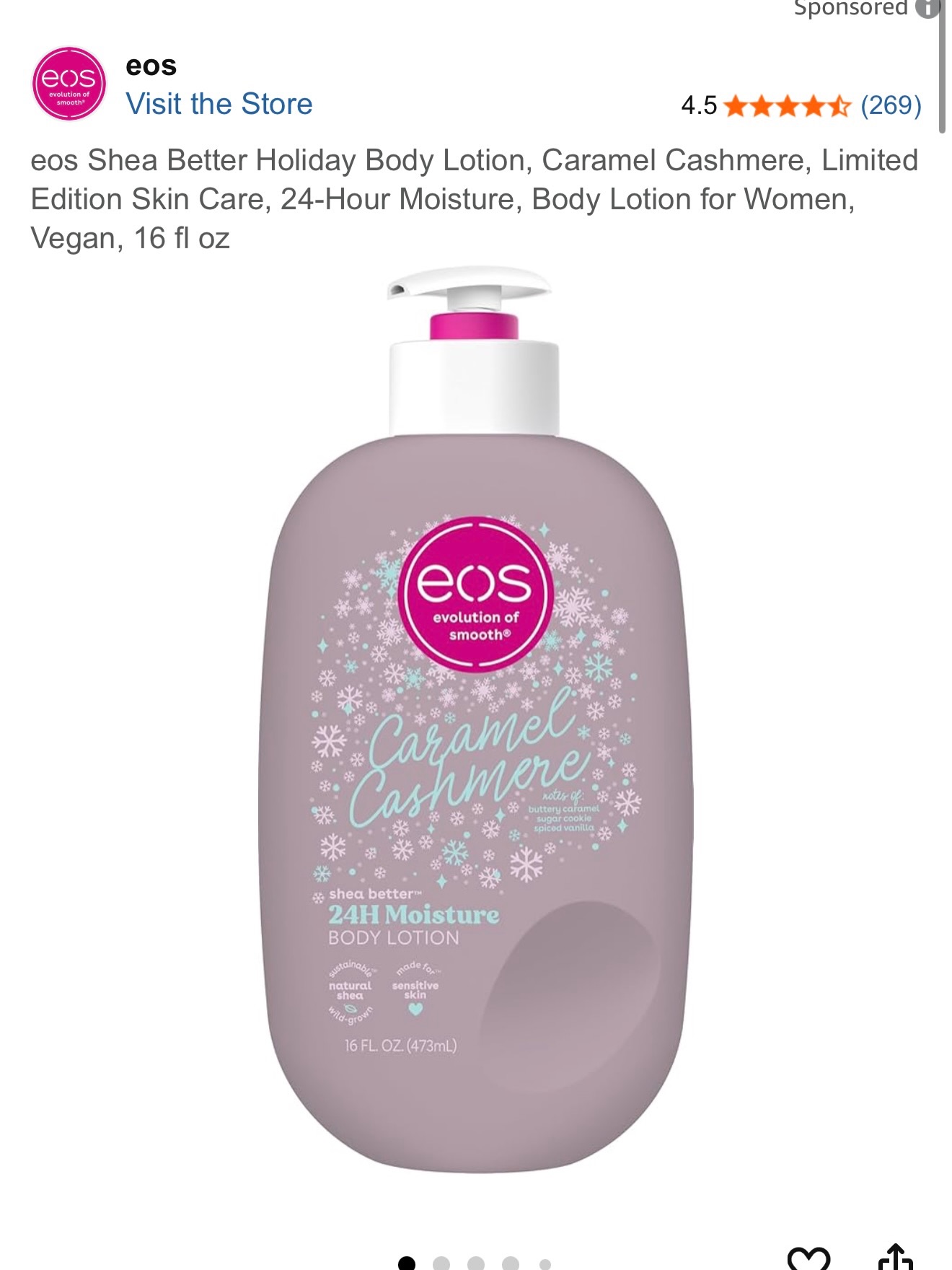 Eos Caramel Cashmere Body Lotion Plus Eos Raspberry Soap 2 Pack Moisturizing Deep Cleansing Brightening Skincare Set for Soft Smooth Glowing Face Body Care Women Men