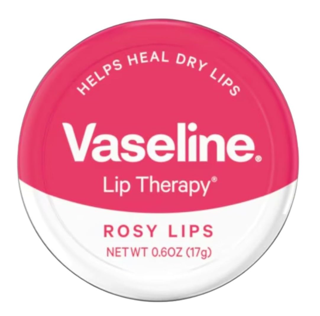 Vaseline Lip Therapy Rosy Lips Pink Balm 20g Moisturizing Lip Care for Dry Chapped Lips Long Lasting Hydration Soft Smooth Glossy Pink Tint Lip Balm for Women Girls Daily Use