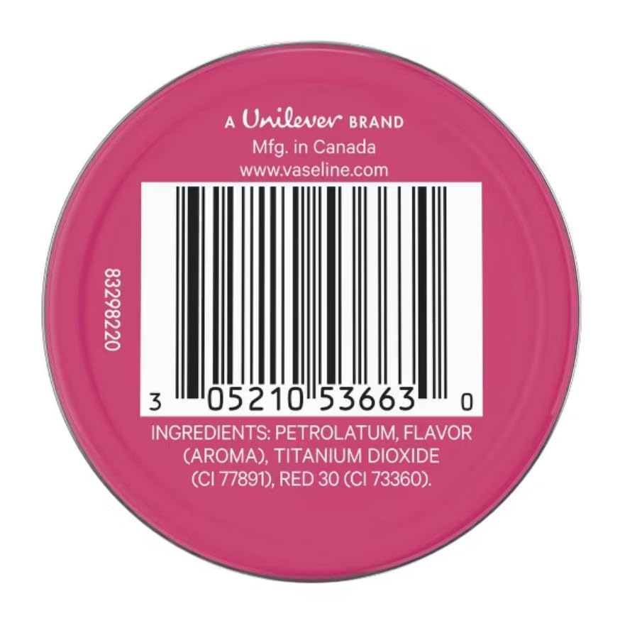 Vaseline Lip Therapy Rosy Lips Pink Balm 20g Moisturizing Lip Care for Dry Chapped Lips Long Lasting Hydration Soft Smooth Glossy Pink Tint Lip Balm for Women Girls Daily Use