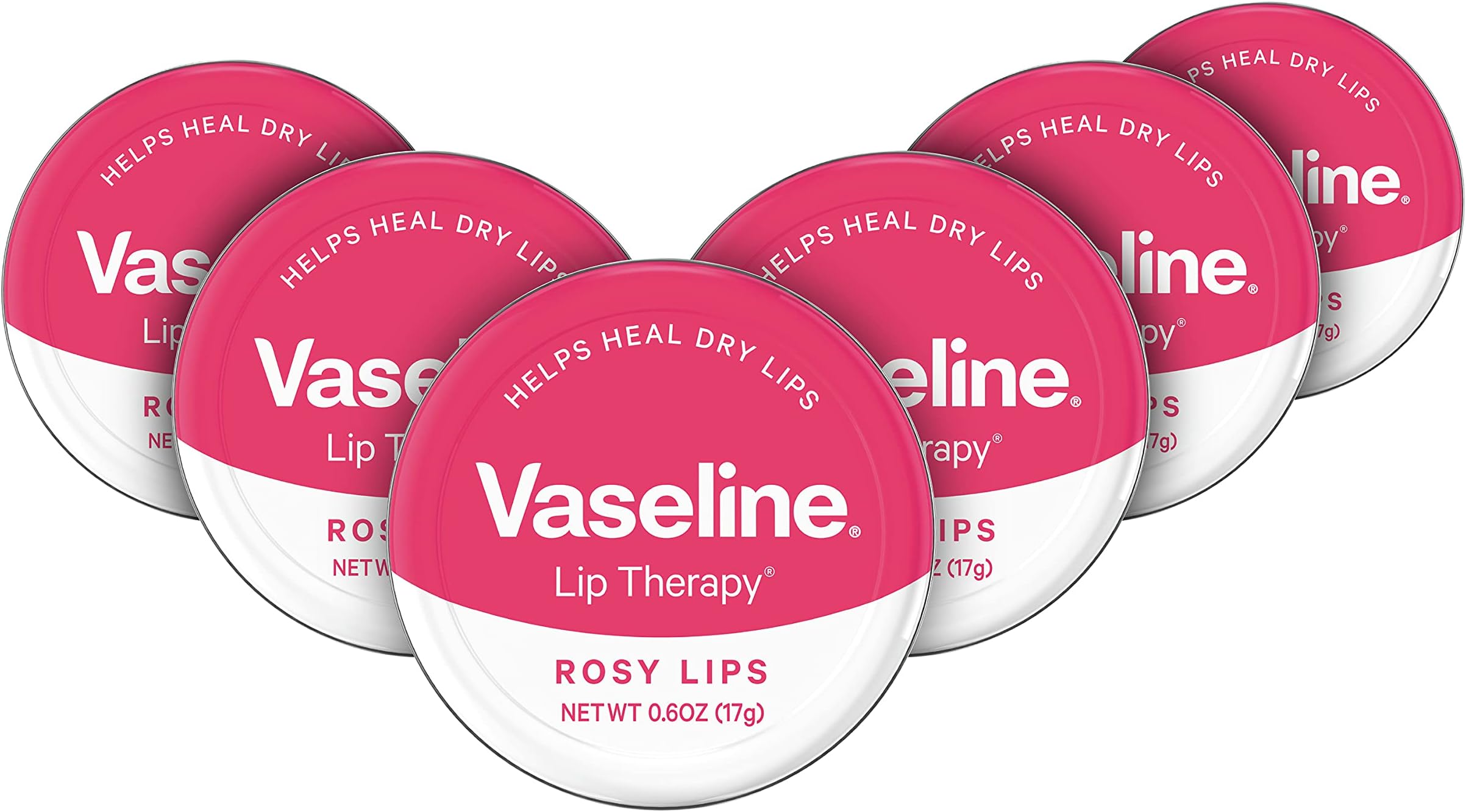 Vaseline Lip Therapy Rosy Lips Pink Balm 20g Moisturizing Lip Care for Dry Chapped Lips Long Lasting Hydration Soft Smooth Glossy Pink Tint Lip Balm for Women Girls Daily Use