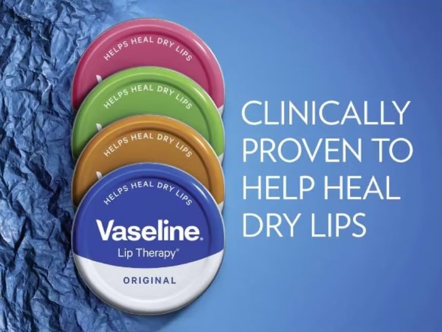 Vaseline Lip Therapy Rosy Lips Pink Balm 20g Moisturizing Lip Care for Dry Chapped Lips Long Lasting Hydration Soft Smooth Glossy Pink Tint Lip Balm for Women Girls Daily Use