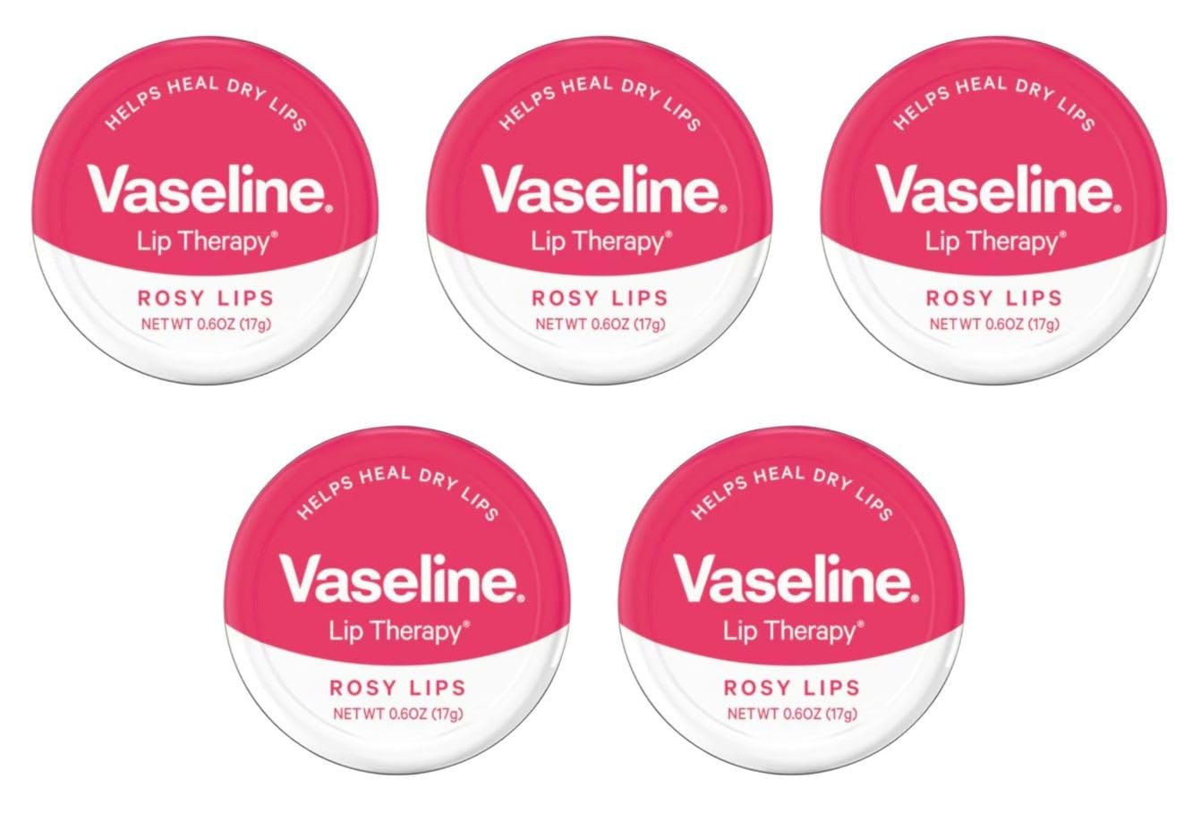 Vaseline Lip Therapy Rosy Lips Pink Balm 20g Moisturizing Lip Care for Dry Chapped Lips Long Lasting Hydration Soft Smooth Glossy Pink Tint Lip Balm for Women Girls Daily Use