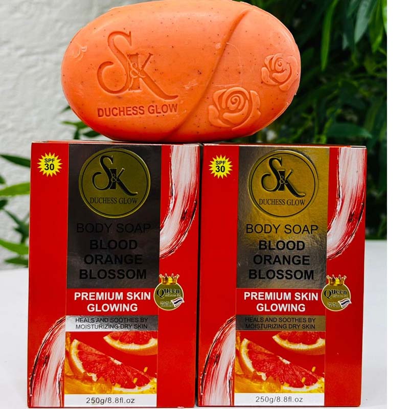 Face SK Duchesse Blood Orange Blossom Soap Whitening Shower Gel 1000ml – Brightening Moisturizing Body Wash with Blood Orange Extract, Glowing Skin Care Soap for Men & Women, Deep Cleansing Bath Gel