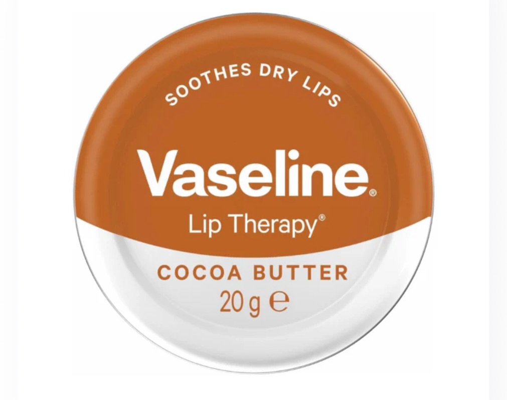 Vaseline Cocoa Butter Lip Therapy Moisturizing Lip Balm for Dry Cracked Lips with Cocoa Butter & Petroleum Jelly Long Lasting Hydration Glossy Smooth Lip Care Pocket Size for Men Women
