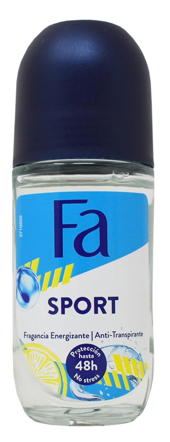 FA Sport Antiperspirant Roll-On 50ml Citrus Green Scent – Long Lasting Sweat & Odor Protection, Fresh Deodorant for Men & Women, Underarm Roll On for Sports & Daily Use