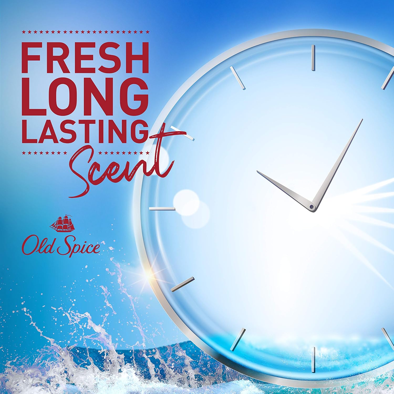 Old Spice Whitewater 48HR Fresh Deodorant Spray 150ml – Long Lasting Freshness & Odor Protection, Men’s Body Spray with Clean Aquatic Scent, Daily Deodorant for Men