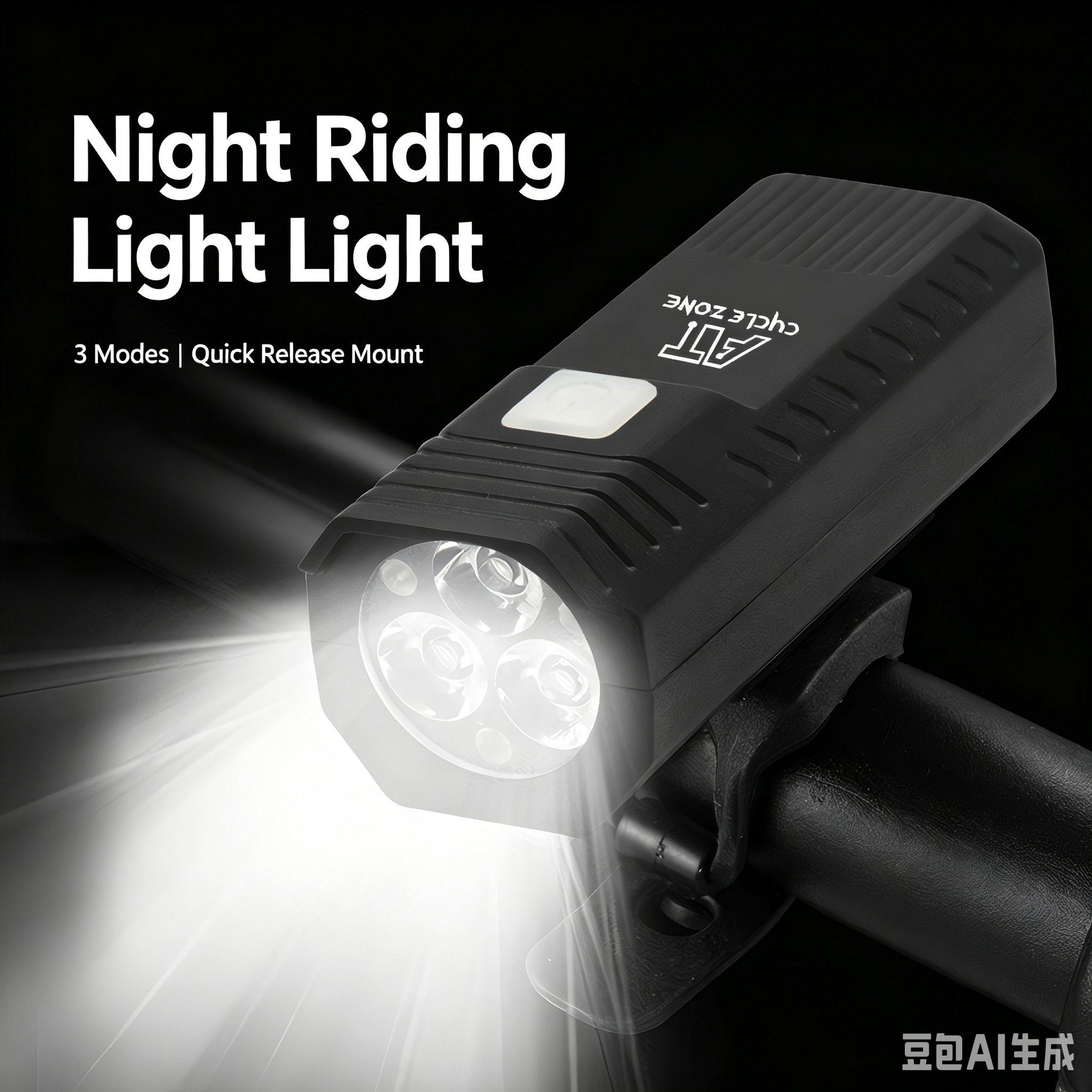 Bicycle lights are suitable for night riding, USB-C rechargeable bicycle lights with 5 lighting modes, LED mountain bike headlights for cyclists and commuters,