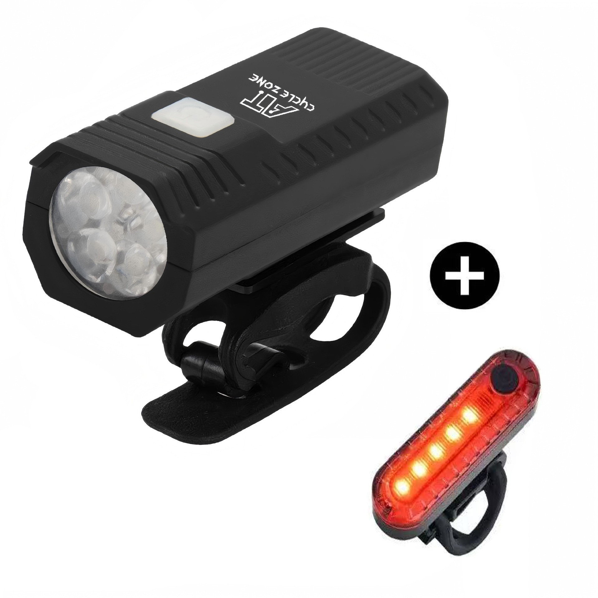 Bicycle lights are suitable for night riding, USB-C rechargeable bicycle lights with 5 lighting modes, LED mountain bike headlights for cyclists and commuters,