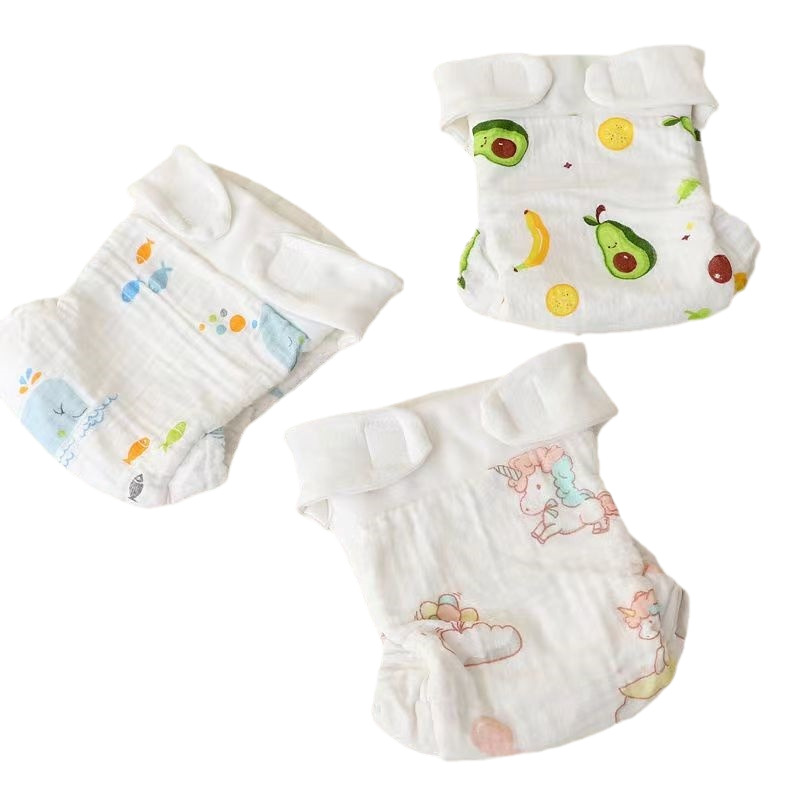 5 pcs cotton Gauze Diaper, All-in-One Washable Breathable Diaper Ring for Babies, Specialized Year-Round Diaper