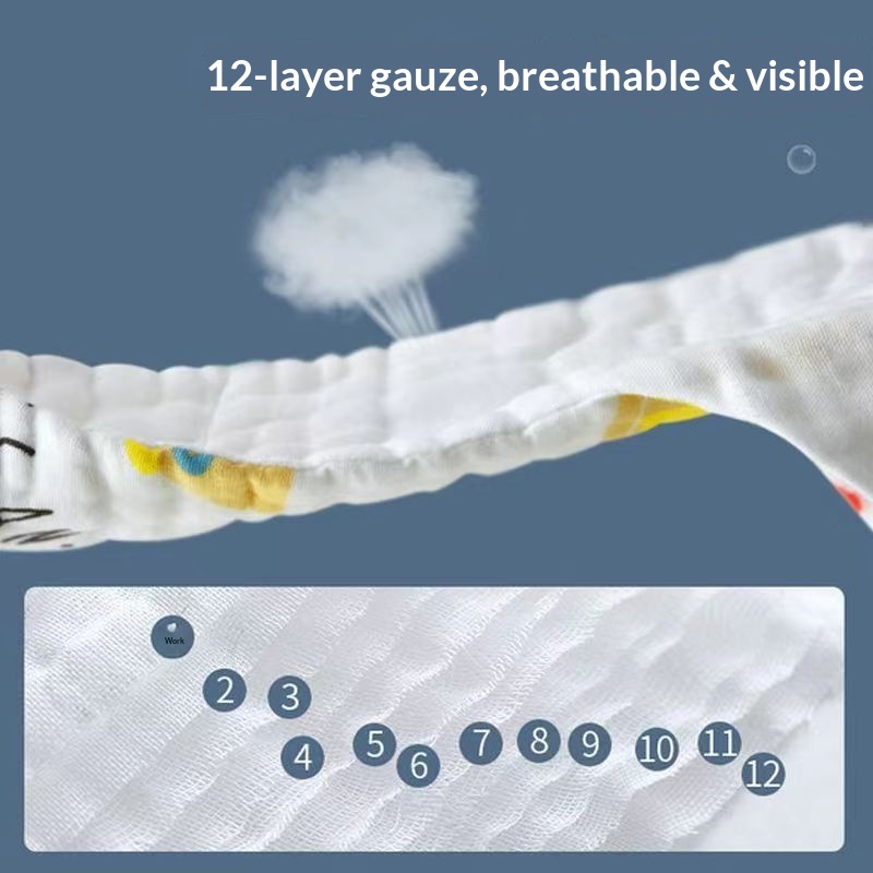 5 pcs cotton Gauze Diaper, All-in-One Washable Breathable Diaper Ring for Babies, Specialized Year-Round Diaper